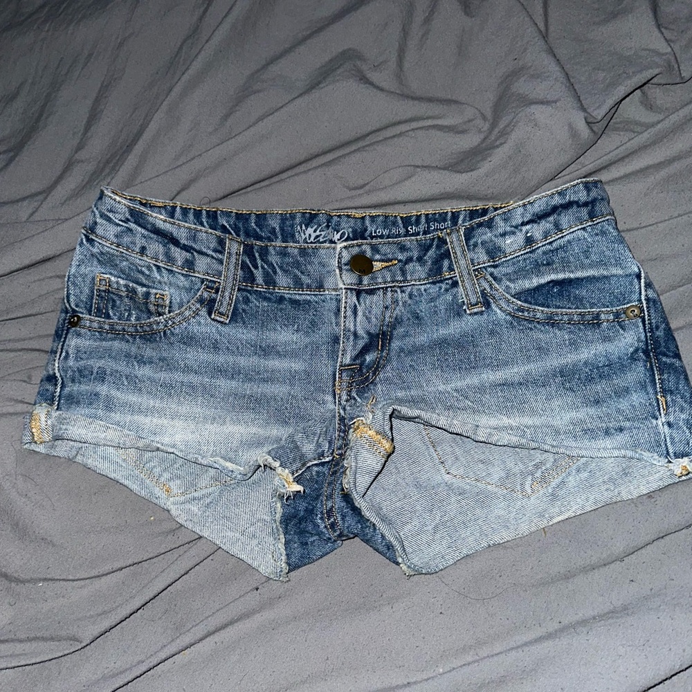 Target light wash short shorts